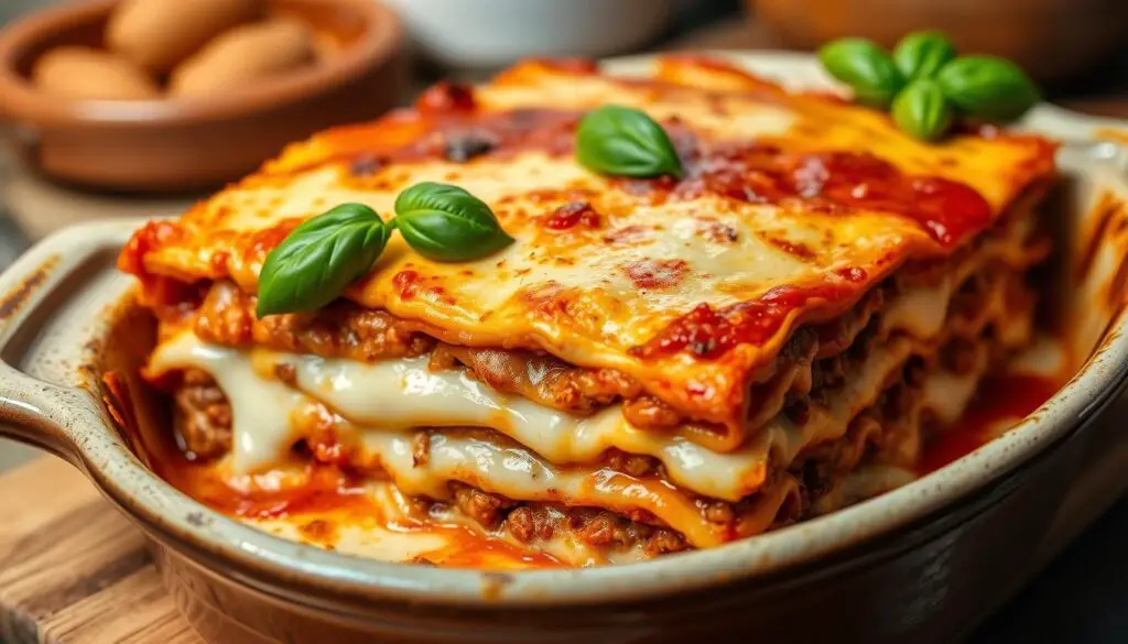 Perfectly baked lasagna