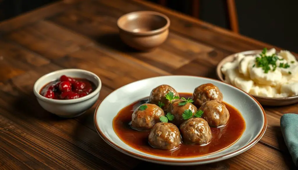 Swedish Meatballs with Lingonberry Sauce