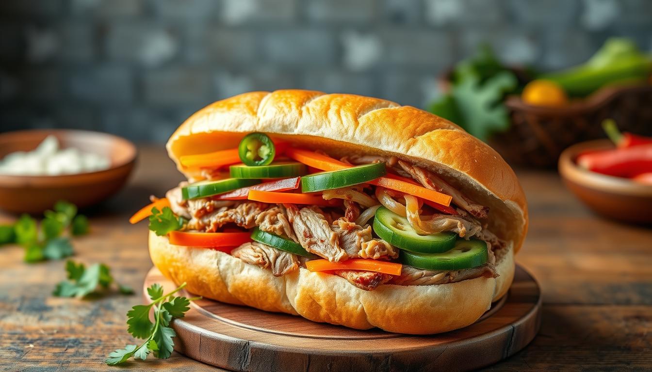 Vietnamese Banh Mi Sandwich