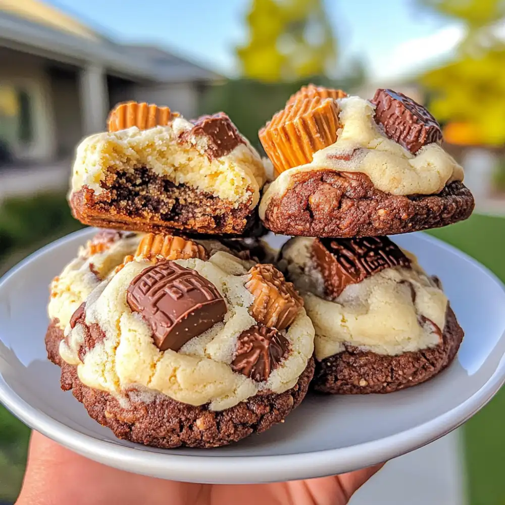 Gooey Reese's Cheesecake Cookies